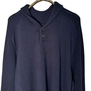 True‎ Nation Mens 2XL Shawl Collar Pullover Sweater Knitwear Cotton